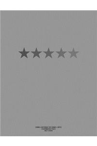 Cornell Notebook for Cornell Notes, 250 Numbered Pages, Grey Cover