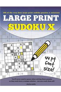 Large Print Sudoku X