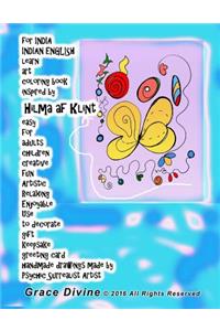 for INDIA INDIAN ENGLISH learn art coloring book inspired by Hilma af Klint easy for adults children creative fun Artistic Relaxing Enjoyable Use to decorate gift keepsake greeting card handmade drawings made