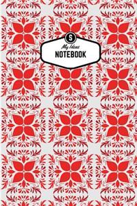 My Ideas Notebook Blank Note Red Leaves