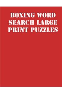 Boxing Word Search Large print puzzles