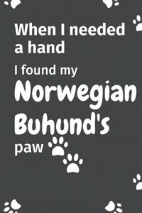 When I needed a hand, I found my Norwegian Buhund's paw