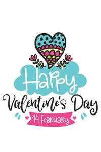 Happy valentines day Notebook Blank Composition Book, valentines day journal, valentines Notebook Gift, Happy valentines day Journal