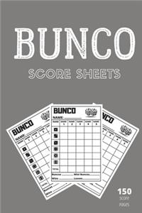 Bunco score sheets