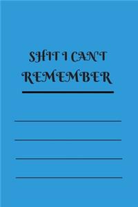 Shit I Can't Remember