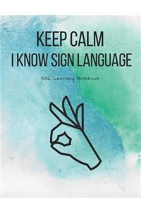 ASL Learning Notebook