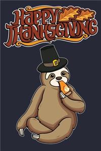 Happy Thanksgiving Sloth Pumpkin Pie