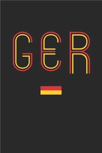 Vintage Germany Notebook - Germany Diary - Retro German Flag Journal - Germany Gifts