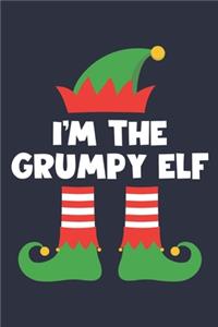 Grumpy Elf Notebook - Funny Christmas Gift for Grumpy Diary - Family Xmas Holiday Journal
