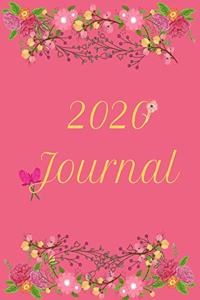 2020 Pink and Green Floral Notebook