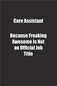 Care Assistant Because Freaking Awesome Is Not an Official Job Title.