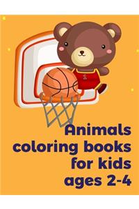 Animals coloring books for kids ages 2-4