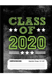 Class of 2020 Composition Book, College Ruled, 150 pages (7.44 x 9.69)