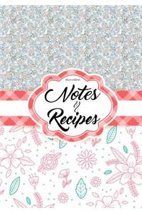 Blank Cookbook Notes & Recipes