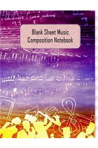 Blank Sheet Music Composition Notebook