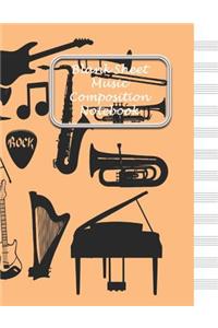 Blank Sheet Music Composition Notebook