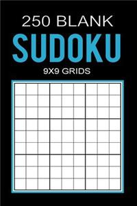250 Blank Sudoku 9x9 Grids