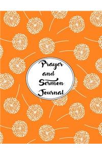 Prayer and Sermon Journal Notebook DOUBLE PAGES Dandelions Pattern 9