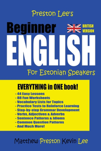 Preston Lee's Beginner English For Estonian Speakers (British Version)