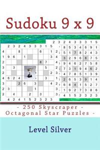 Sudoku 9 X 9 -250 Skyscraper - Octagonal Star Puzzles - Level Silver