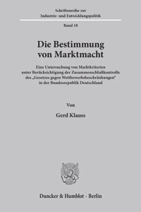 Die Bestimmung Von Marktmacht
