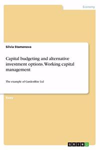 Capital budgeting and alternative investment options. Working capital management