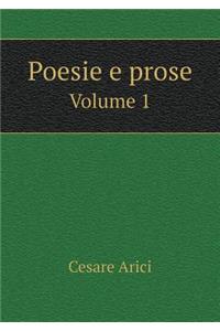 Poesie e prose Volume 1
