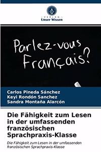 Fähigkeit zum Lesen in der umfassenden französischen Sprachpraxis-Klasse