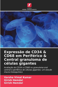 Expressão de CD34 & CD68 em Periférico & Central granuloma de células gigantes