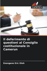 deferimento di questioni al Consiglio costituzionale in Camerun