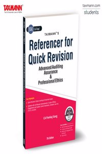 Taxmann's Referencer for Quick Revision | Advanced Auditing Assurance & Professional Ethics (Paper 3 | Audit) â€“ 150+ Quick Revision Charts | CA-Final | New Syllabus | May/Nov. 2025 Exams