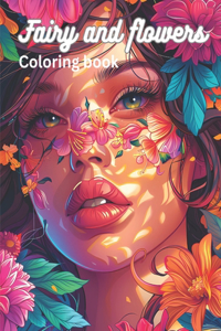 Flower and fairy coloring book