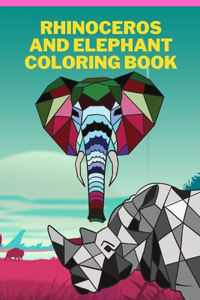 Rhinoceros and Elephant Coloring Book