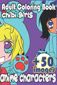 dult Coloring Book Chibi Girls Anime Characters