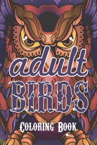 Adult birds coloring book