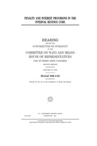 Penalty and interest provisions in the Internal Revenue Code