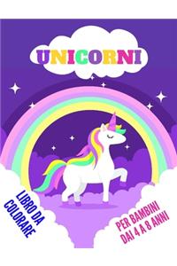 Unicorni da colorare per bambini dai 4 a 8 anni