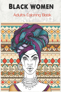 Black women Adults Coloring Book