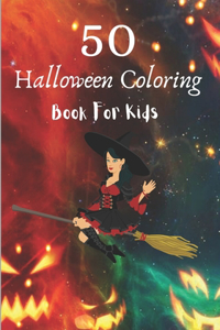 50 Halloween Coloring Book For Kids