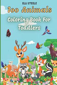 100 Animals for Toddler Coloring Book