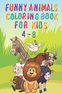 Funny Animal Coloring Book for Kids 4-8