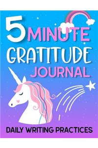 5 Minute Gratitude Journal Daily Writing Practices