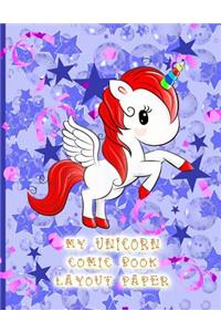 My Unicorn Comic Book Layout Paper