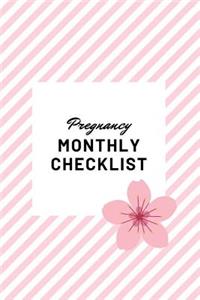 Pregnancy Monthly Checklist