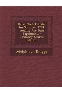 Reise Nach Fritzlar Im Sommer 1794