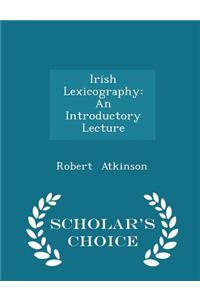 Irish Lexicography