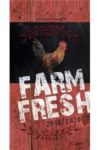 2019/2020 2 Year Pocket Planner: Farm Fresh
