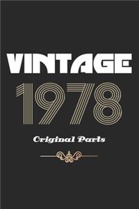 Retro Birthday - Vintage 1978 Notebook Original Parts Gift