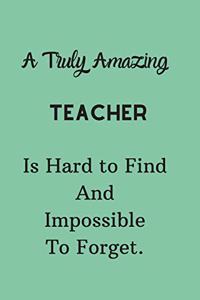 A Truly Amazing Teacher Is Hard To Find And Impossible To Forget