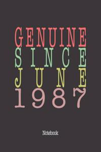 Genuine Since June 1987